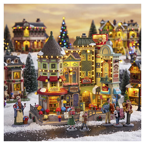 Jingle Bell Bazaar facciata illuminata Lemax Caddington Village 26x27x14 cm - 45227 2