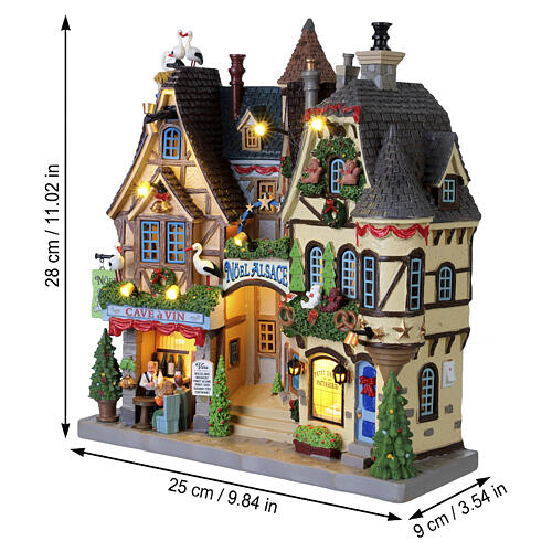 Noel Alsace fachada iluminada Lemax Caddington Village 28x25x9 cm - 55318 3