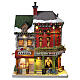 King's Corner Pub illuminated façade by Lemax, Caddington Village collection, 10.9x8.1x3.2 in - 65569 s1
