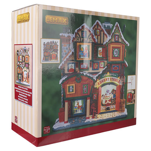 Dasher's Advent Stable facciata illuminata Lemax 27x25x11 cm - 95569 12