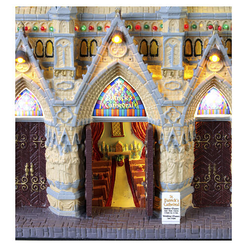 St. Patrick's Cathedral facciata illuminata Lemax 33x24x9 cm - 95916 4