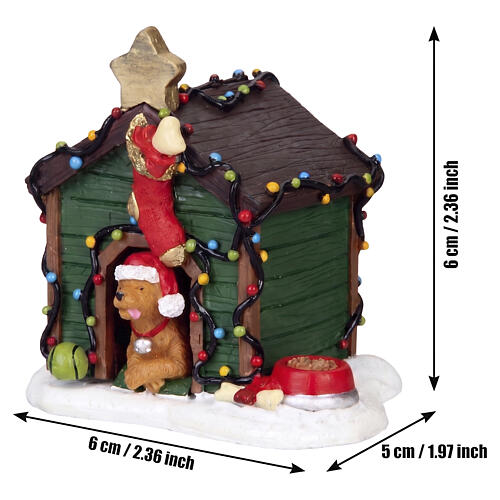 Decorated Light Doghouse statuina Lemax Vail Village 6x6x5 cm - 02808 2