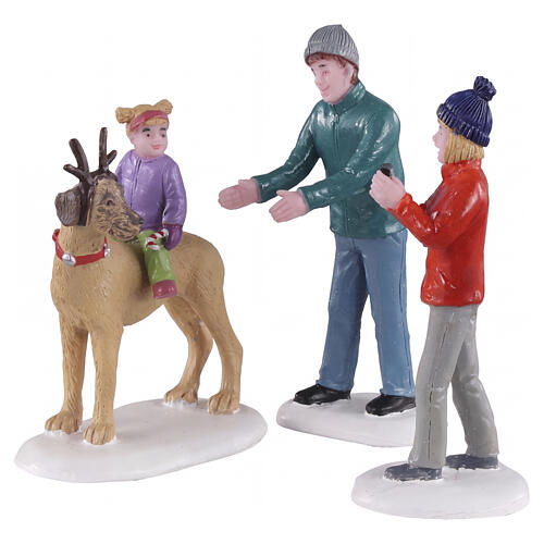 Rover Plays Rudolph set 3 peças estatueta Lemax 7x10x3 cm - 02923 1