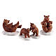 Bear Family Snow Day set 4 pezzi statuina Lemax Vail Village 4x11x4 cm - 02943 s1