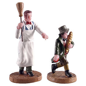 Artful Dodger set 2 pezzi statuina Lemax Caddington Village 8x7x3 cm - 02947