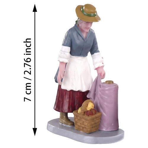 Fabric Vendor conjunto 3 peças estatueta Lemax Caddington Village 7x13x6 cm - 02951 2