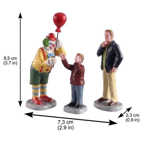Friendly Clown set 3 pezzi statuina Lemax Carnival 10x7x2 cm - 02953 2
