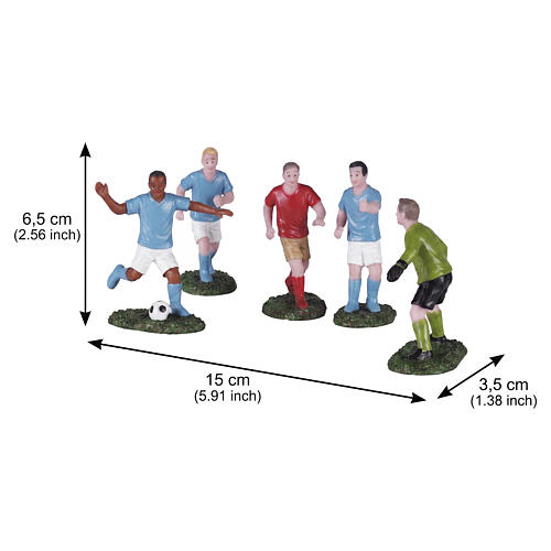 Soccer Practice set 5 pezzi statuina Lemax 6x15x3 cm - 02962 2