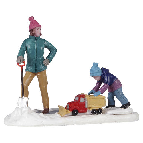 Clearing the Sidewalk statuina Lemax Vail Village 7x9x4 cm - 12029 1