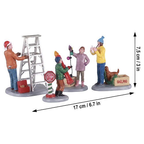 Getting Ready To Decorate set 4 pièces figurines Lemax Vail Village 7x17x6 cm - 12030 2
