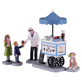 Happy Scoops Ice Cream Cart 5-teiliges Figurenset Lemax Caddington Village 10x16x5 cm – 12037