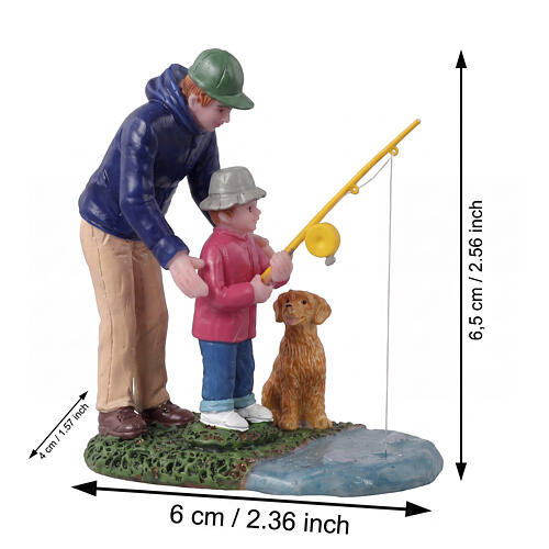 His First Fishing Lesson Lemax Vail Village 6x6x4 cm - 12038 2