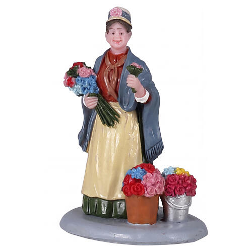 Flower Seller figurine by Lemax for Caddington Village, 3x2x1.5 in - 12041 1