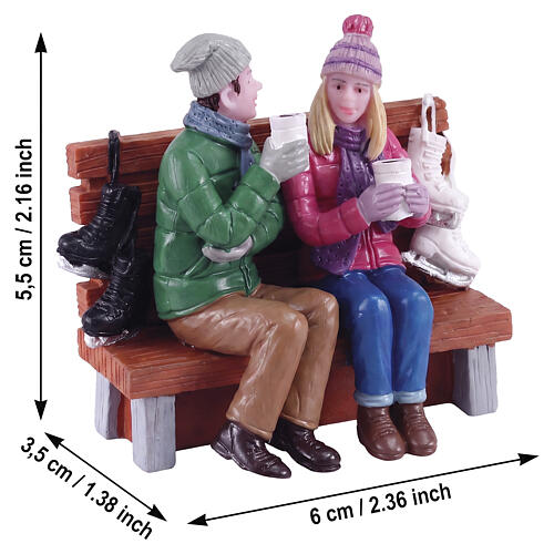 Hot Cocoa Drinkers Lemax Caddington Village 6x6x4 cm - 12046 2