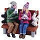 Hot Cocoa Drinkers Lemax Caddington Village 6x6x4 cm - 12046 s1
