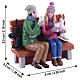 Hot Cocoa Drinkers figure by Lemax for Caddington Village, 2.5x2.5x1.5 in - 12046 s2