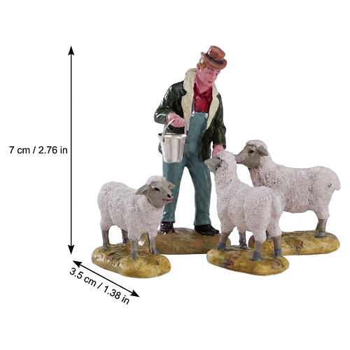 The Good Shepherd Der gute Hirte 4-teilig Lemax Vail Village 7x9x4 cm - 12499 2