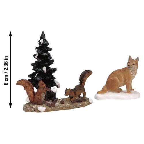 Woodland Animals conjunto 4 peças figura Lemax Vail Village 6x18x4 cm - 12516 2