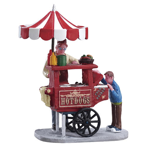 Hot Dog Cart figurine by Lemax Carnival, 3.5x2.8x2.0 in - 12932 1