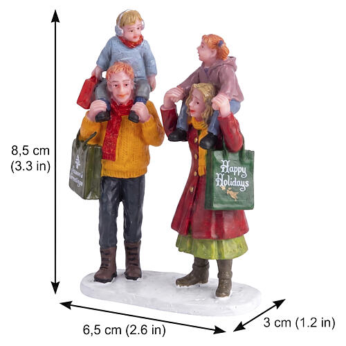 Family Christmas Shopping, Lemax figurine for Vail Village, 3.3x2.6x1.3 in - 22022 2