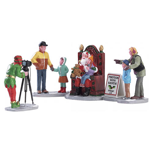 Photos With Santa set 5 pezzi statuina Lemax Vail Village 7x20x4 cm - 22032 1