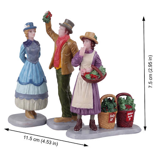 Under the Mistletoe conjunto 3 peças figura Lemax Caddington Village 7x12x3 cm - 22116 2