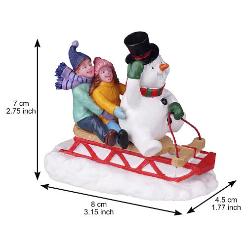 Sledding With Frosty statuina Lemax Vail Village 7x8x4 cm - 22119 2