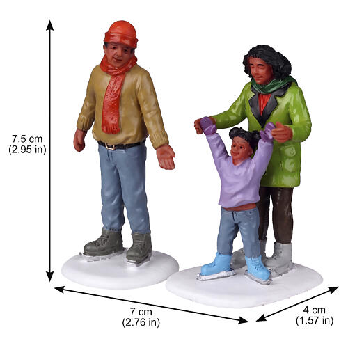 Family Ice Follies set 2 pezzi statuina Lemax Vail Village 7x7x4 cm - 22125 2