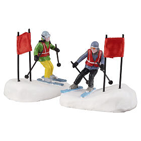 Slalom Stars set 2 pezzi statuina Lemax Vail Village 6x13x4 cm - 22130