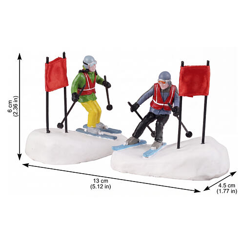 Slalom Stars set 2 pezzi statuina Lemax Vail Village 6x13x4 cm - 22130 2