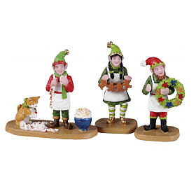 Crafty Elves set 3 pezzi statuina Lemax Santa'S Wonderland 5x10x2 cm - 22137