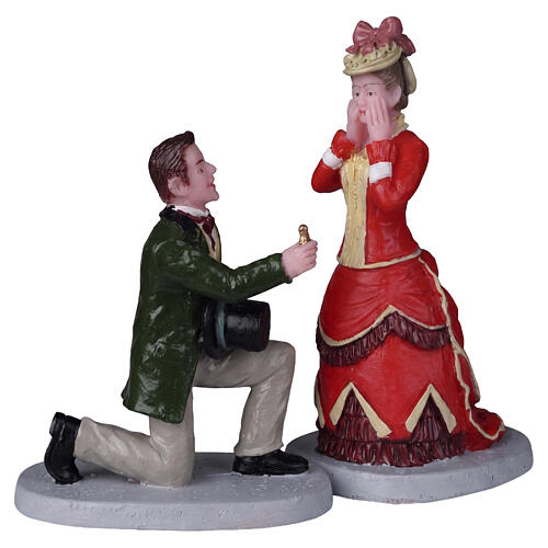 The Proposal set de 2 pièces figurines Lemax Caddington Village 7x8x4 cm - 22141 1