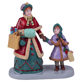 Holiday Shopping With Mum Figurine Lemax Caddington Village 7x6x3 cm - 22142