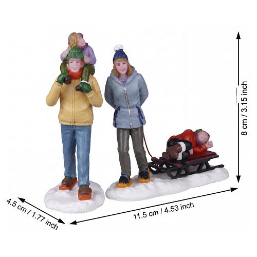 Long Day Snowshoeing set 2 pezzi statuina Lemax Vail Village 8x11x4 cm - 22148 2