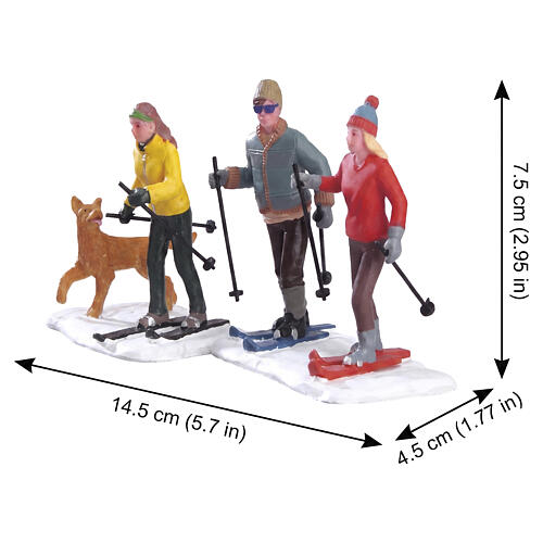 Cross-country Friends set 2 pezzi statuina Lemax Vail Village 7x14x4 cm - 32131 2