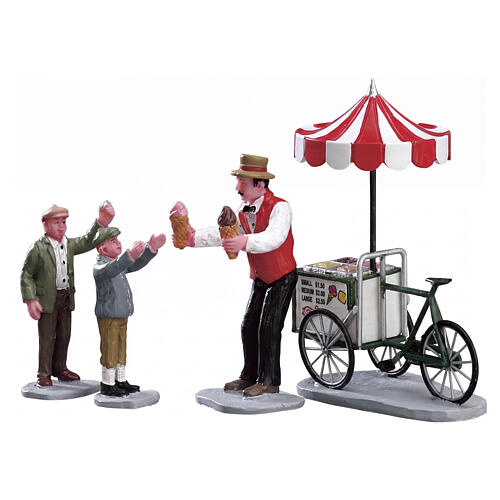 Gelato Cart Set 4-teilig Lemax Caddington Village 9x14x5 cm – 32139 1
