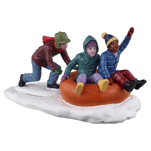 Tubing Trio figurine by Lemax, Vail Village, 1.9x3.5x1.9 in - 32205 1