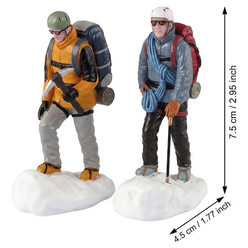 Mountaineers set 2 pezzi statuina Lemax Vail Village 7x6x4 cm - 32213 2