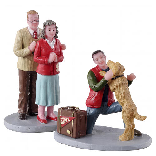 Welcome Home set 2 pezzi statuina Lemax 7x10x4 cm - 32216 1