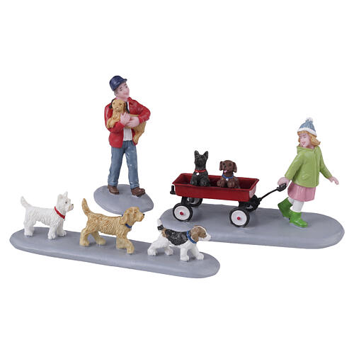 Puppy Parade conjunto 3 peças estatueta Lemax 6x21x4 cm - 32226 1