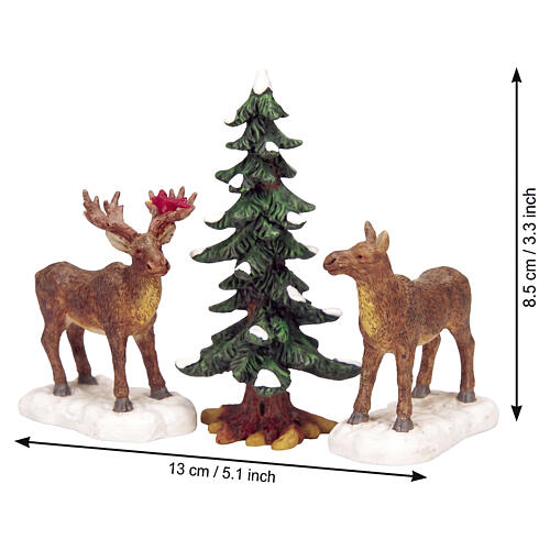 Mr And Mrs Moose set 3 pezzi statuina Lemax 8x13x4 cm - 32725 2