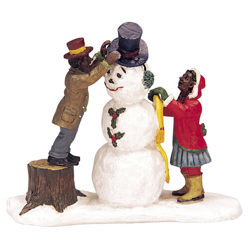 Dressing Mr. Snowman statuina Lemax Caddington Village 7x8x4 cm - 32732 1