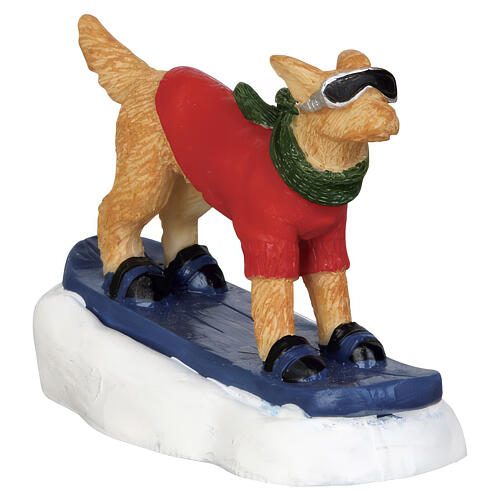Snowboarding Dog Lemax Vail Village Figur 4x6x3 cm - 42222 1