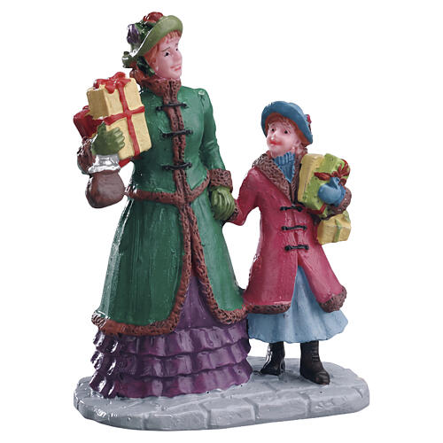 Christmas Shopping figurine by Lemax for Caddington Village, 2.8x2.2x1.4 in - 42257 1