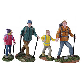 Father And Daughter Hikers set 4 pezzi statuina Lemax Vail Village 7x15x3 cm - 42313