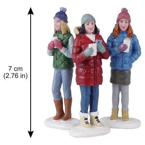 Hot Cocoa With Friends set de 3 pièces figurine Lemax Vail Village 7x7x2 cm - 42316 2