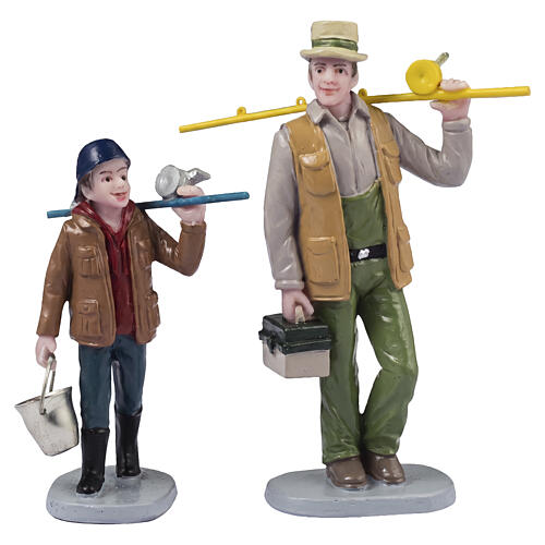 Fishin' Time set 2 pièces figurine Lemax Vail Village 7x7x3 cm - 42321 1