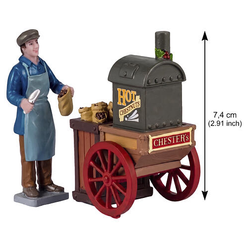 Chester's Hot Chestnuts set 2 pezzi statuina Lemax Caddington Village 7x7x4 cm - 42328 2