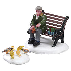 Feeding Pigeons set 2 peças estatueta Lemax Caddington Village 6x10x5 cm - 42905