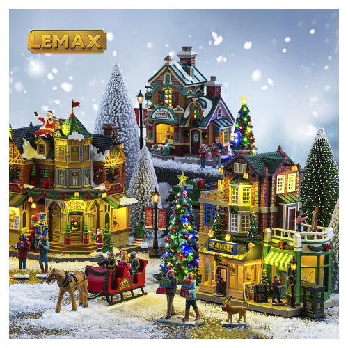 Santa Feeds Reindeer set 4 pezzi statuina Lemax 7x16x3 cm - 52146 3